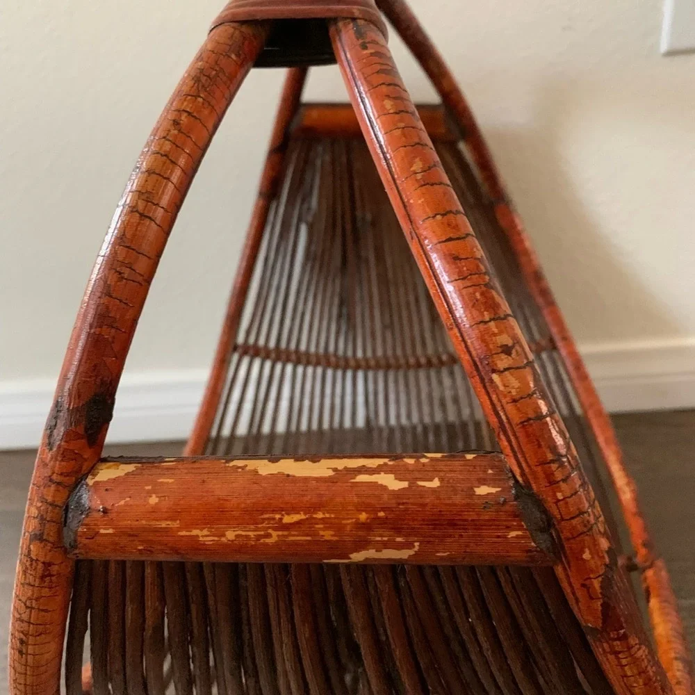 Vintage bamboo magazine holder